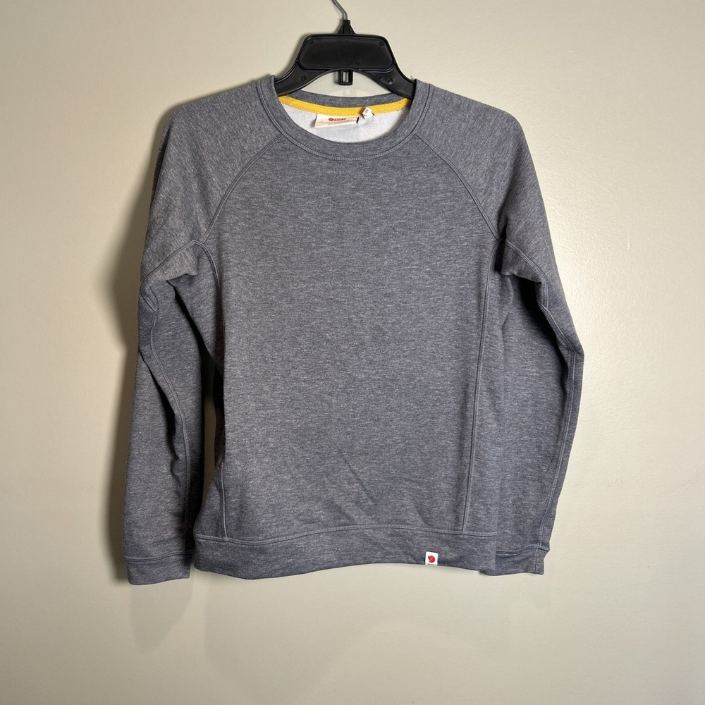 Fjallraven High Coast Lite Sweater Grey Woman's small crew neck with pocket